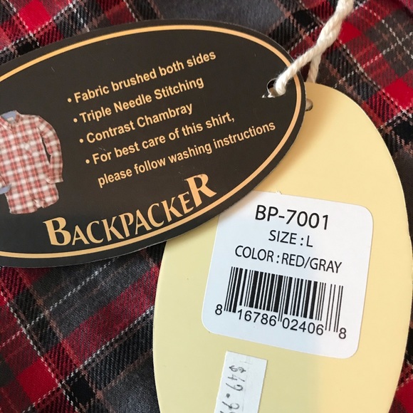 BRAND NEW 100% Cotton Plaid Men’s heavy duty flannel size L - Picture 5 of 8